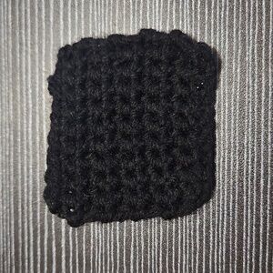 Black Crochet Face Scrubber Pad